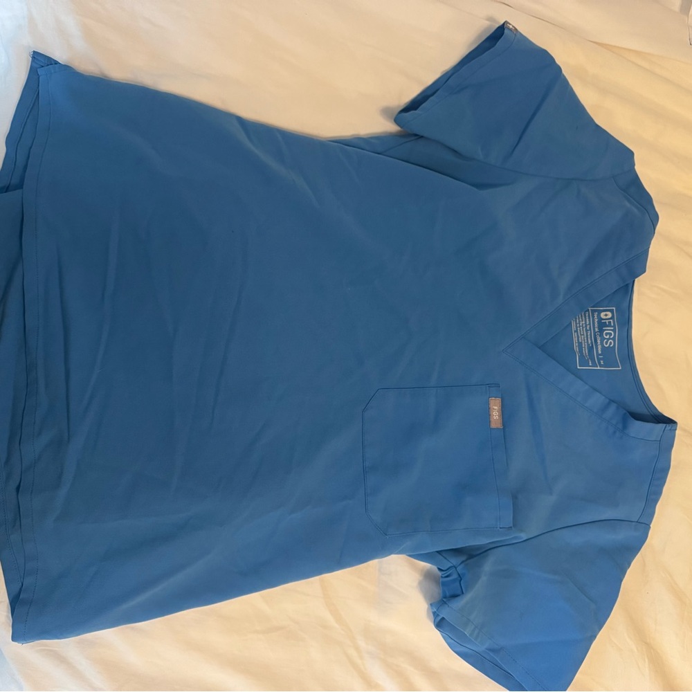 Figs Men's Short Sleeve Blue Tee